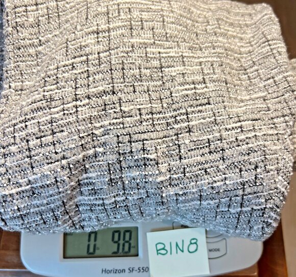 LOFT Cardigan Sweater Jacket Womens M Gray White Tweed Bouclé Open Front - Picture 12 of 12